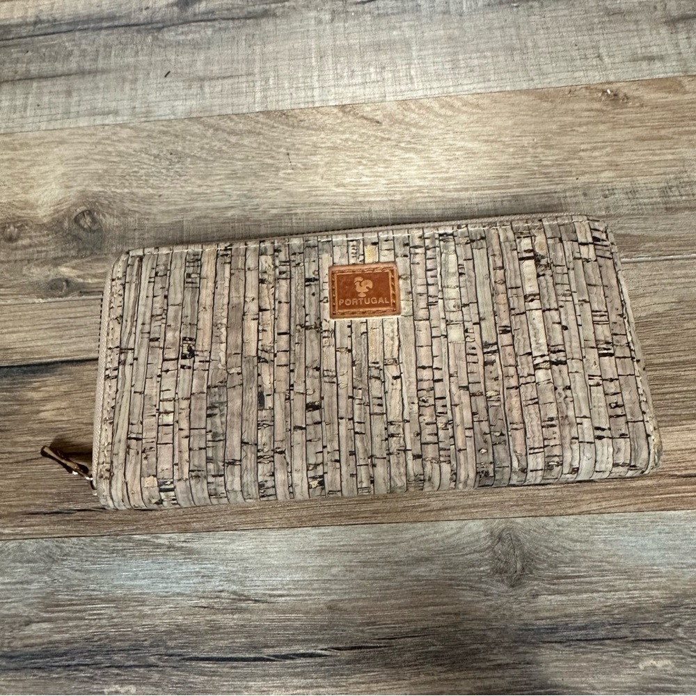 Portugal cork wallet women’s 7.5” by 4” tan classic